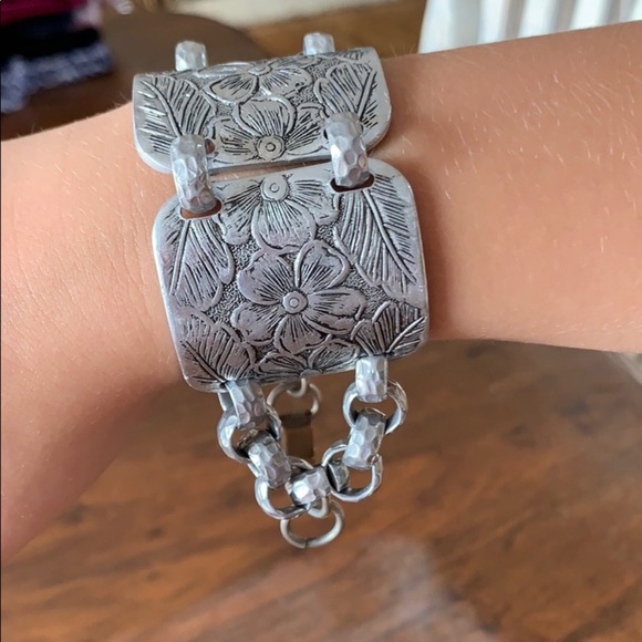 hammered metal bracelet